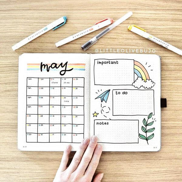 pin on vectors - printable 2023 monthly calendar a5 size bullet journal ...