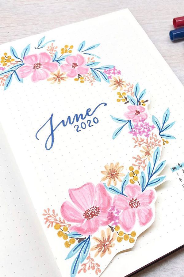 25 Instagram Worthy Bujo Cover Page for June