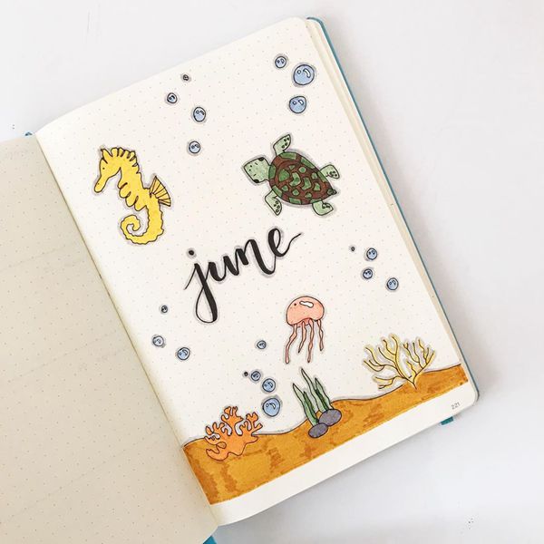 Under the Sea - Bullet Journal Cover Ideas for June