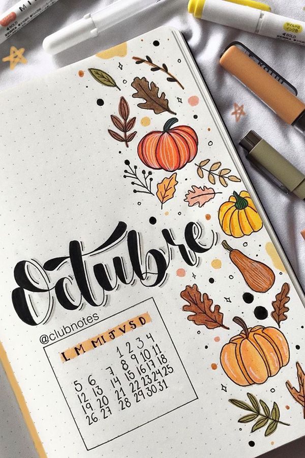 72 Coolest Bujo Cover Pages Ideas for October