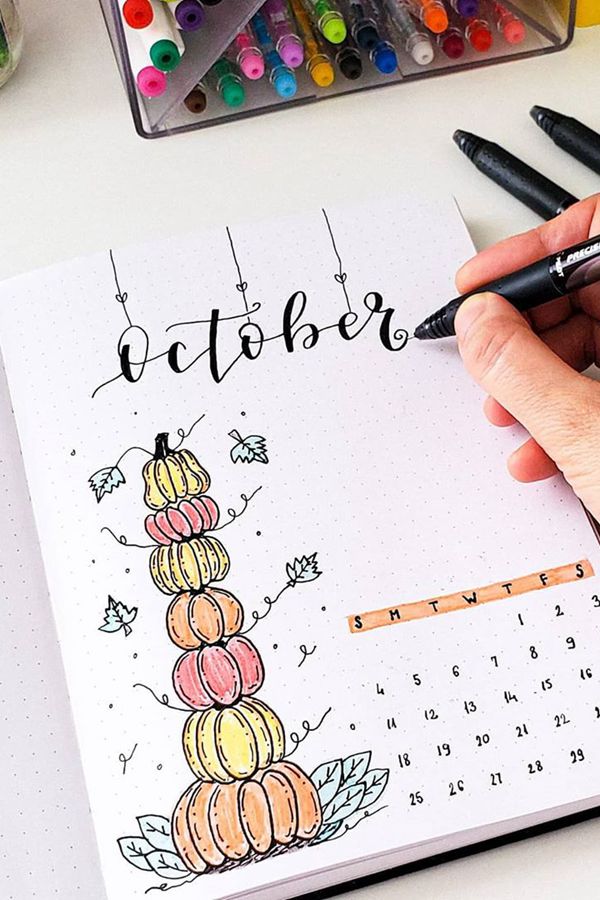 72 Coolest Bujo Cover Pages Ideas for October