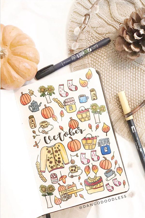 72 Coolest Bujo Cover Pages Ideas for October